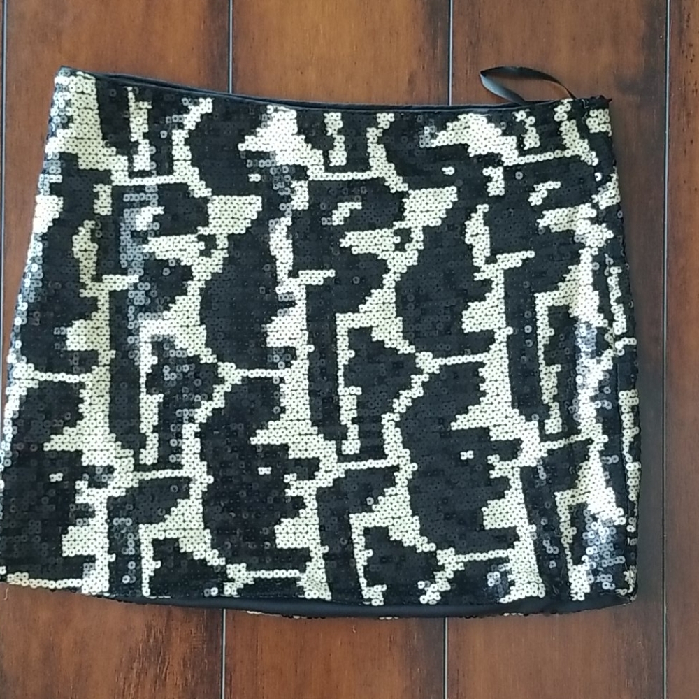 New sequin mini skirt.
